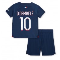 Paris Saint-Germain Ousmane Dembele #10 Hemmaställ Barn 2023-24 Korta ärmar (+ Korta byxor)